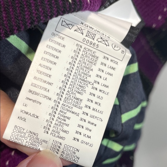 Roxy Y2K Vintage Plaid Purple and Black Corduroy Blazer or Jacket - Picture 9 of 9